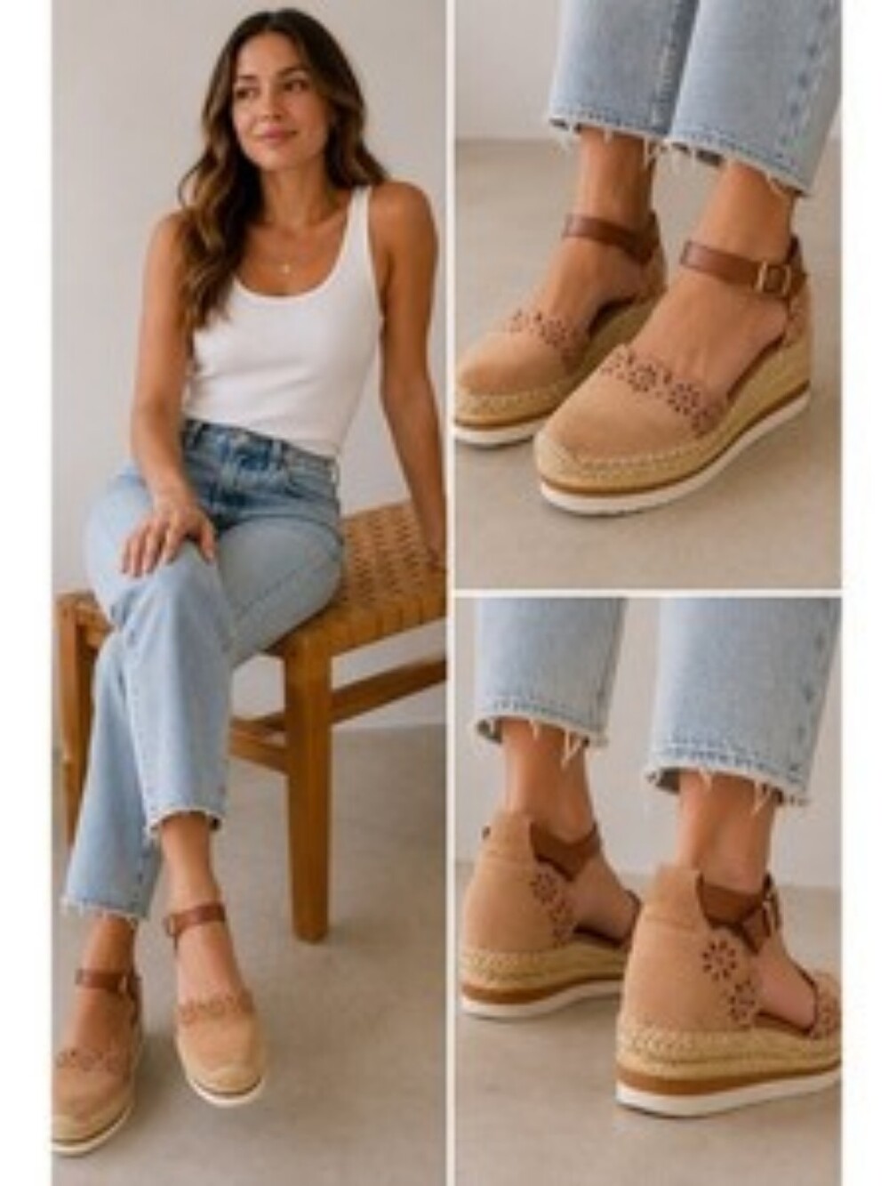 See by Chloe Scalloped Espadrilles Pink Leather Ankle Strap Anthropologie 39
